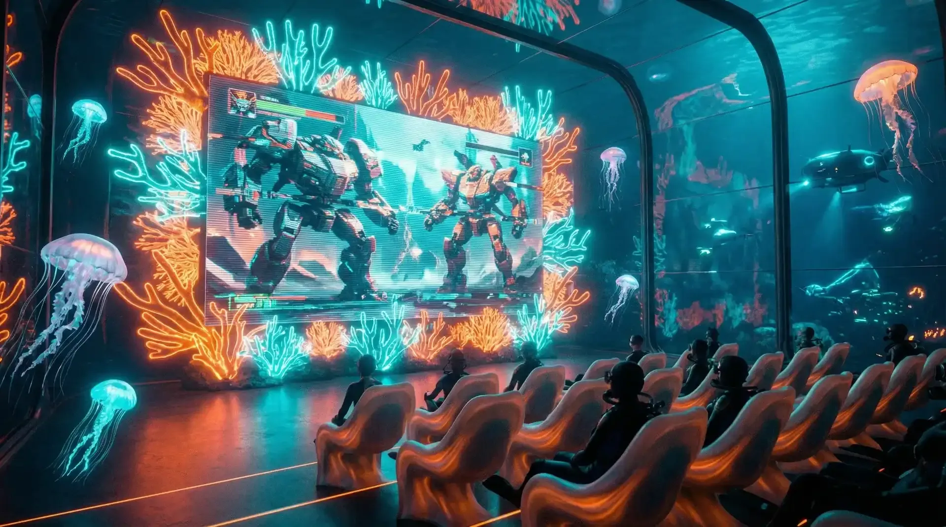 竞博 海底珊瑚影院全息投影屏幕